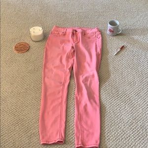 Faded red relaxed pants